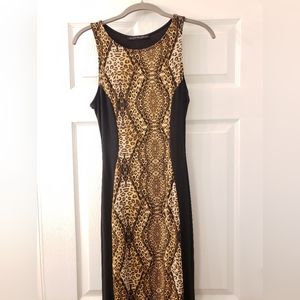 Black and leopard dress